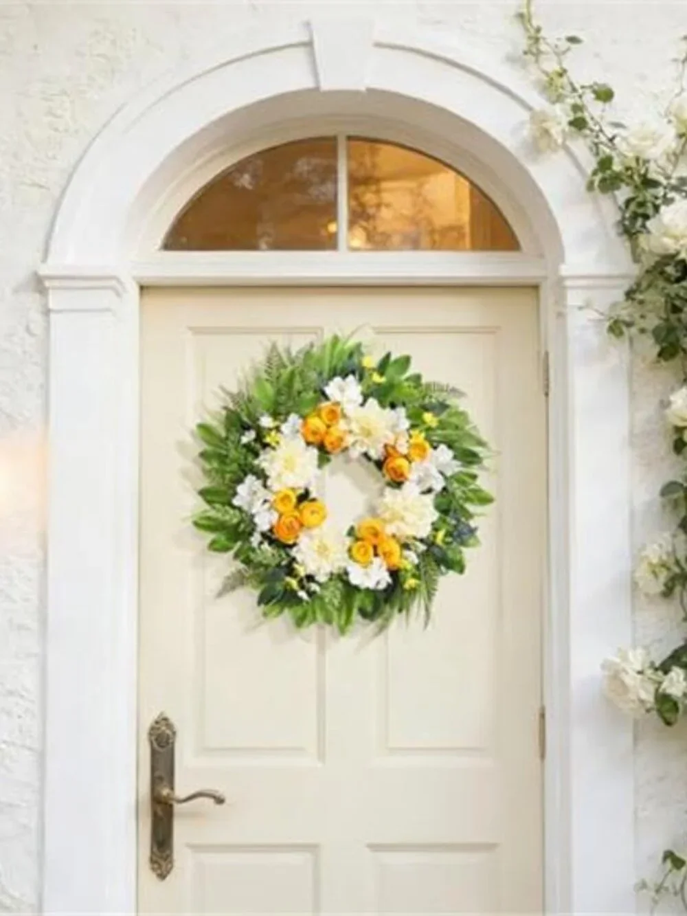24 Inch Spring Wreath Floral with Peony Ranunculus Hydrangea Flower